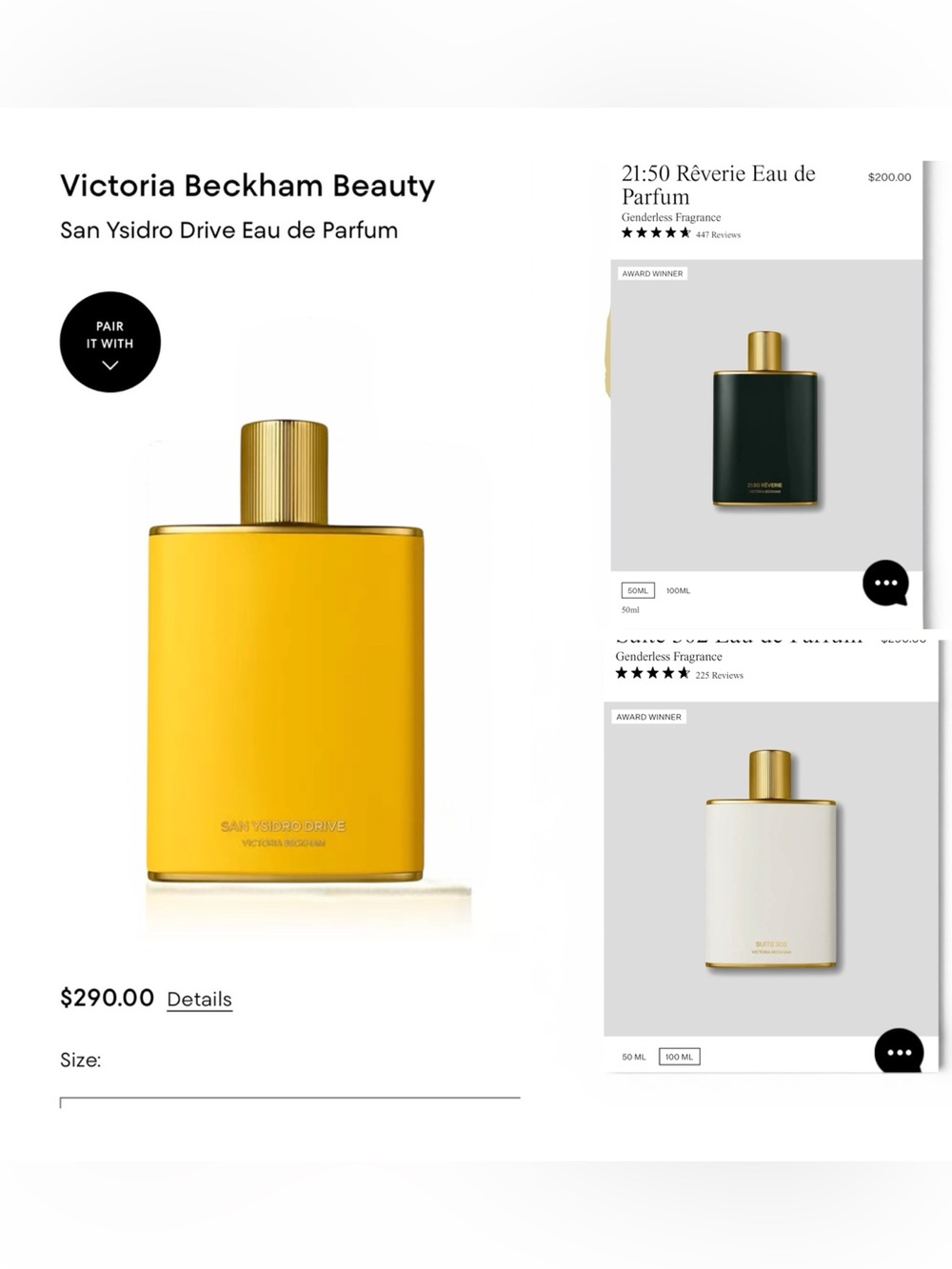 BUNDLE of 3 Victoria Beckham Beauty genderless perfums! MSRP $780!